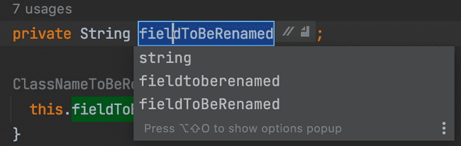 rename code only